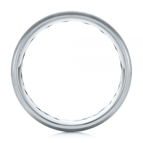 Carbon Fiber Inlay Wedding Band - Front View - 103855