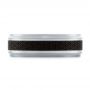 Carbon Fiber Inlay Wedding Band - Top View -  103850 - Thumbnail