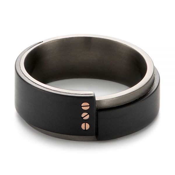 Carbon Fiber Wedding Ring - Flat View -  103863