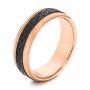 Carbon Fiber Men's Wedding Ring - Three-Quarter View -  106286 - Thumbnail