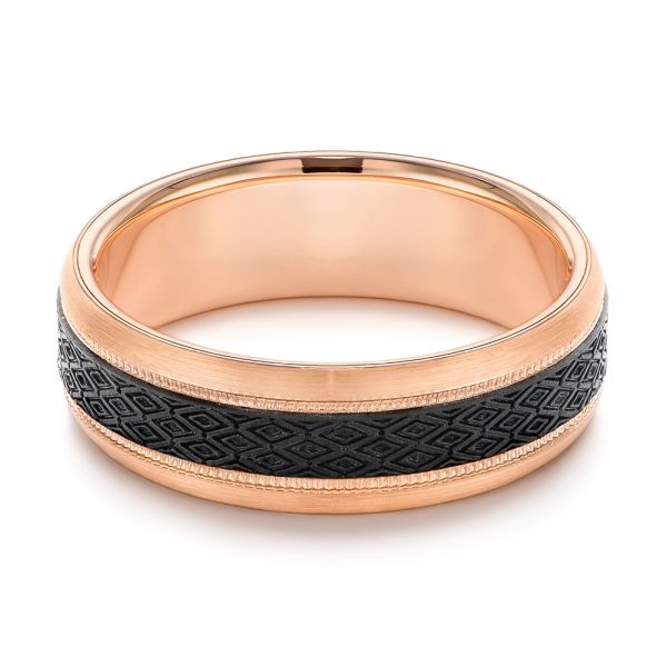 Carbon Fiber Men's Wedding Ring - Flat View -  106286