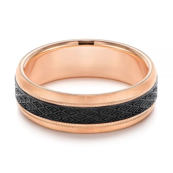 Carbon Fiber Men's Wedding Ring - Flat View -  106286