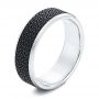 Carbon Fiber Men's Wedding Ring - Three-Quarter View -  106235 - Thumbnail