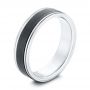 Carbon Fiber Men's Wedding Ring - Three-Quarter View -  106240 - Thumbnail