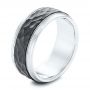 Carbon Fiber Men's Wedding Ring - Three-Quarter View -  106246 - Thumbnail