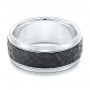 Carbon Fiber Men's Wedding Ring - Flat View -  106246 - Thumbnail