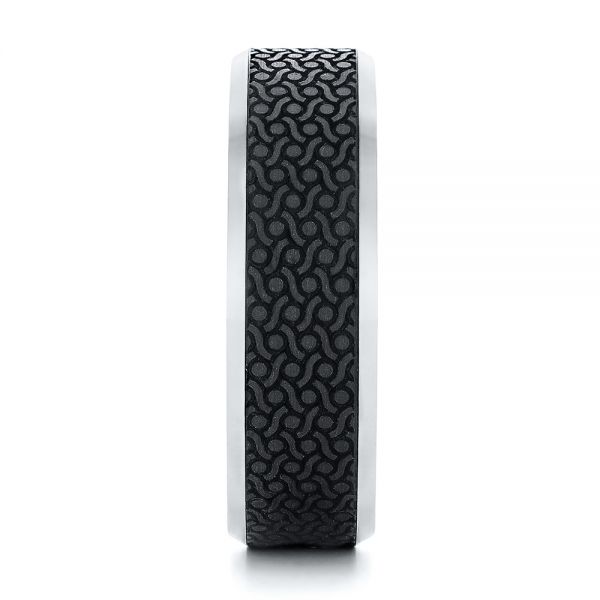 Carbon Fiber Men's Wedding Ring - Side View - 106235
