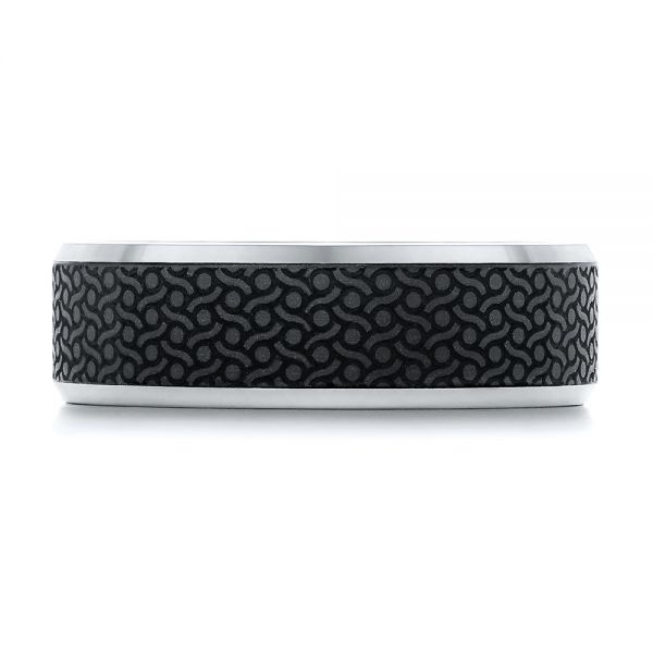 Carbon Fiber Men's Wedding Ring - Top View - 106235