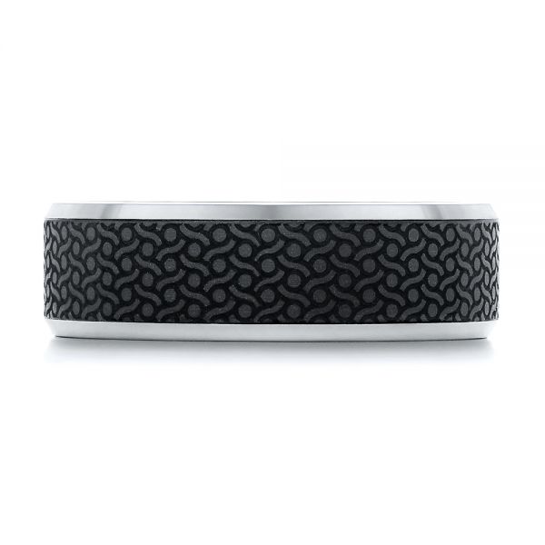 Carbon Fiber Men's Wedding Ring - Top View -  106235