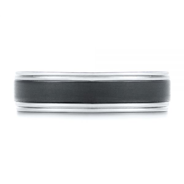 Carbon Fiber Men's Wedding Ring - Top View - 106240