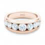 18k Rose Gold 18k Rose Gold Channel Set Diamond Ring - Flat View -  107227 - Thumbnail