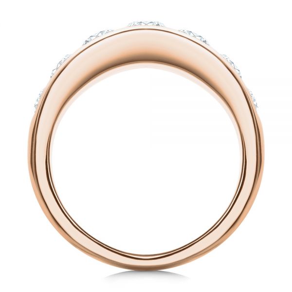 18k Rose Gold 18k Rose Gold Channel Set Diamond Ring - Front View -  107227
