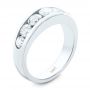  18K Gold Channel Set Diamond Ring - Three-Quarter View -  107227 - Thumbnail