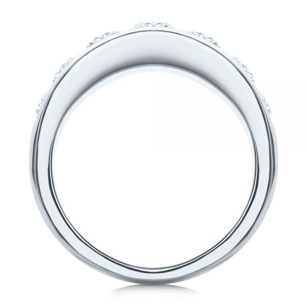 18K Gold Channel Set Diamond Ring - Front View - 107227
