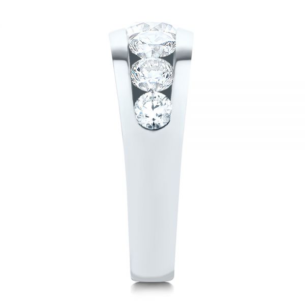 18K Gold Channel Set Diamond Ring - Side View - 107227