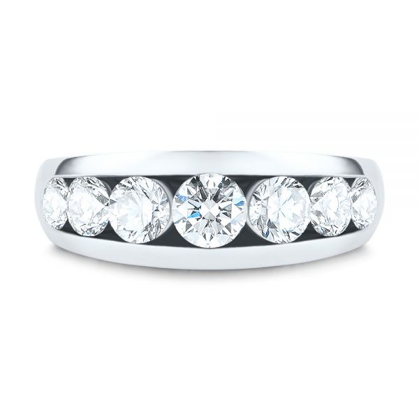 18K Gold Channel Set Diamond Ring - Top View - 107227