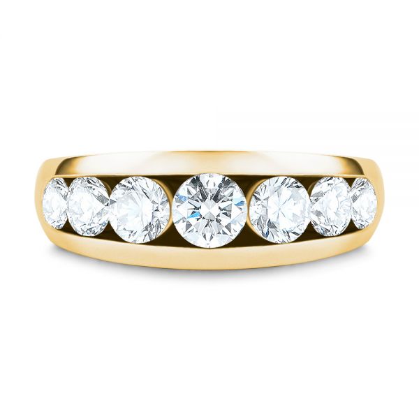 18k Yellow Gold 18k Yellow Gold Channel Set Diamond Ring - Top View -  107227