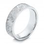 Cobalt Men's Wedding Ring With Meteorite Inlay - Three-Quarter View -  105891 - Thumbnail