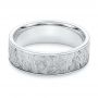 Cobalt Men's Wedding Ring With Meteorite Inlay - Flat View -  105891 - Thumbnail