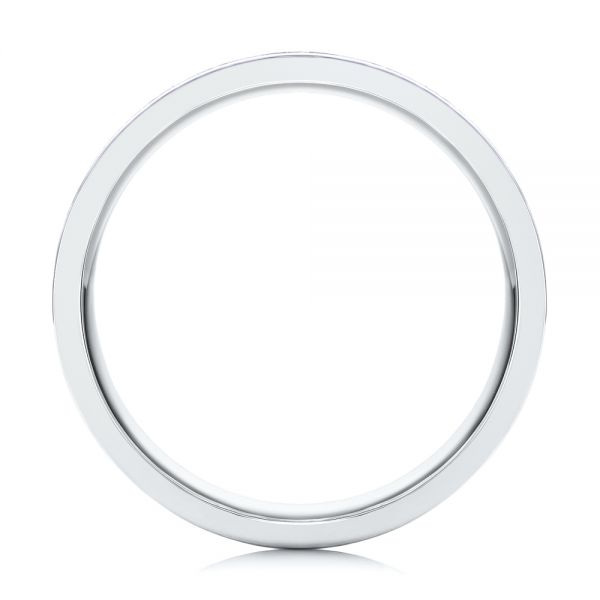 Cobalt Men's Wedding Ring With Meteorite Inlay - Front View - 105891