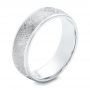 Cobalt Meteorite Men's Wedding Band - Three-Quarter View -  105888 - Thumbnail