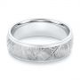 Cobalt Meteorite Men's Wedding Band - Flat View -  105888 - Thumbnail