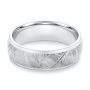 Cobalt Meteorite Men's Wedding Band - Flat View -  105888 - Thumbnail