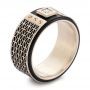 Contemporary Carbon Fiber Diamond Wedding Band - Three-Quarter View -  105526 - Thumbnail