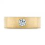 18k Yellow Gold Cushion Cut Diamond Men's Band - Top View -  105165 - Thumbnail