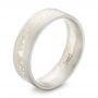 Custom T Mokume Men's Wedding Band - Three-Quarter View -  102942 - Thumbnail