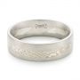 Custom T Mokume Men's Wedding Band - Flat View -  102942 - Thumbnail