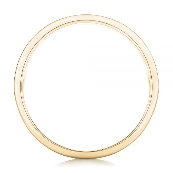 14k Yellow Gold 14k Yellow Gold Custom Antiqued Diamond Men's Wedding Band - Front View - 102759