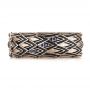 14k Rose Gold 14k Rose Gold Custom Black Antiqued Blue Sapphire Men's Band - Top View -  103911 - Thumbnail