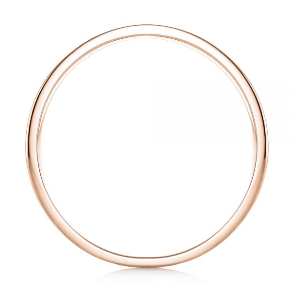 18k Rose Gold 18k Rose Gold Custom Black Antiqued Engraved Men's Band - Front View - 103281