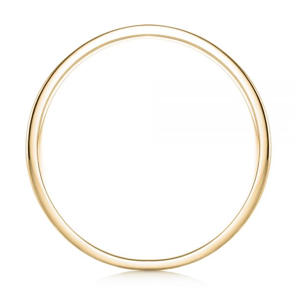 14k Yellow Gold 14k Yellow Gold Custom Black Antiqued Engraved Men's Band - Front View - 103281