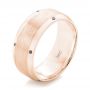 14k Rose Gold 14k Rose Gold Custom Black Diamond Men's Wedding Band - Three-Quarter View -  102745 - Thumbnail