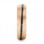 14k Rose Gold 14k Rose Gold Custom Black Diamond Men's Wedding Band - Side View -  103036 - Thumbnail