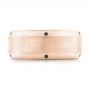 18k Rose Gold 18k Rose Gold Custom Black Diamond Men's Wedding Band - Top View -  102745 - Thumbnail