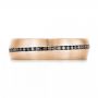 14k Rose Gold 14k Rose Gold Custom Black Diamond Men's Wedding Band - Top View -  103036 - Thumbnail