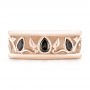 14k Rose Gold 14k Rose Gold Custom Black Diamond Men's Wedding Band - Top View -  103912 - Thumbnail