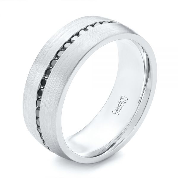 Custom Black Diamond Men's Wedding Band