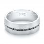  18K Gold Custom Black Diamond Men's Wedding Band - Flat View -  107268 - Thumbnail