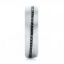 14k White Gold 14k White Gold Custom Black Diamond Men's Wedding Band - Side View -  103036 - Thumbnail