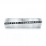 18k White Gold 18k White Gold Custom Black Diamond Men's Wedding Band - Top View -  103036 - Thumbnail