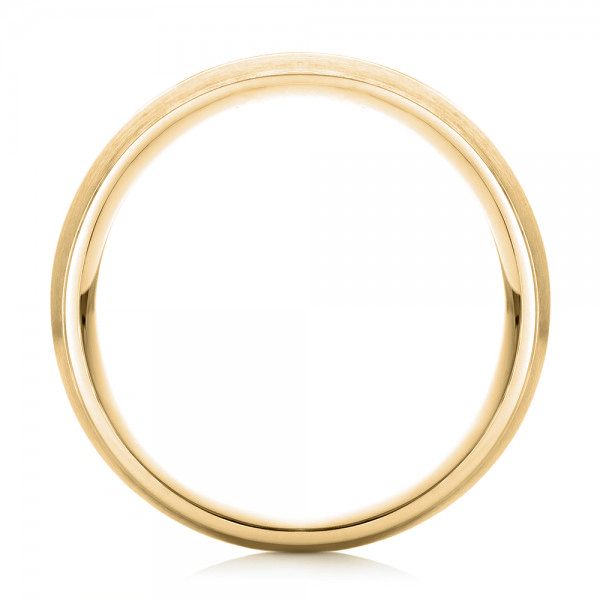 14k Yellow Gold 14k Yellow Gold Custom Black Diamond Men's Wedding Band - Front View - 103036
