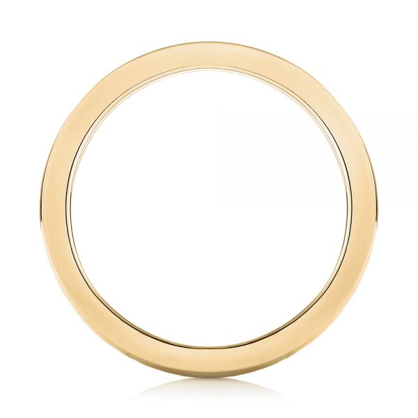 14k Yellow Gold 14k Yellow Gold Custom Black Diamond Men's Wedding Band - Front View - 103912