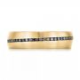 14k Yellow Gold 14k Yellow Gold Custom Black Diamond Men's Wedding Band - Top View -  103036 - Thumbnail