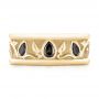 14k Yellow Gold 14k Yellow Gold Custom Black Diamond Men's Wedding Band - Top View -  103912 - Thumbnail