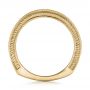 18k Yellow Gold 18k Yellow Gold Custom Black Diamond And Brushed Men's Band - Front View -  102044 - Thumbnail