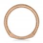 18k Rose Gold 18k Rose Gold Custom Black Diamond And Brushed Men's Band - Front View -  102045 - Thumbnail